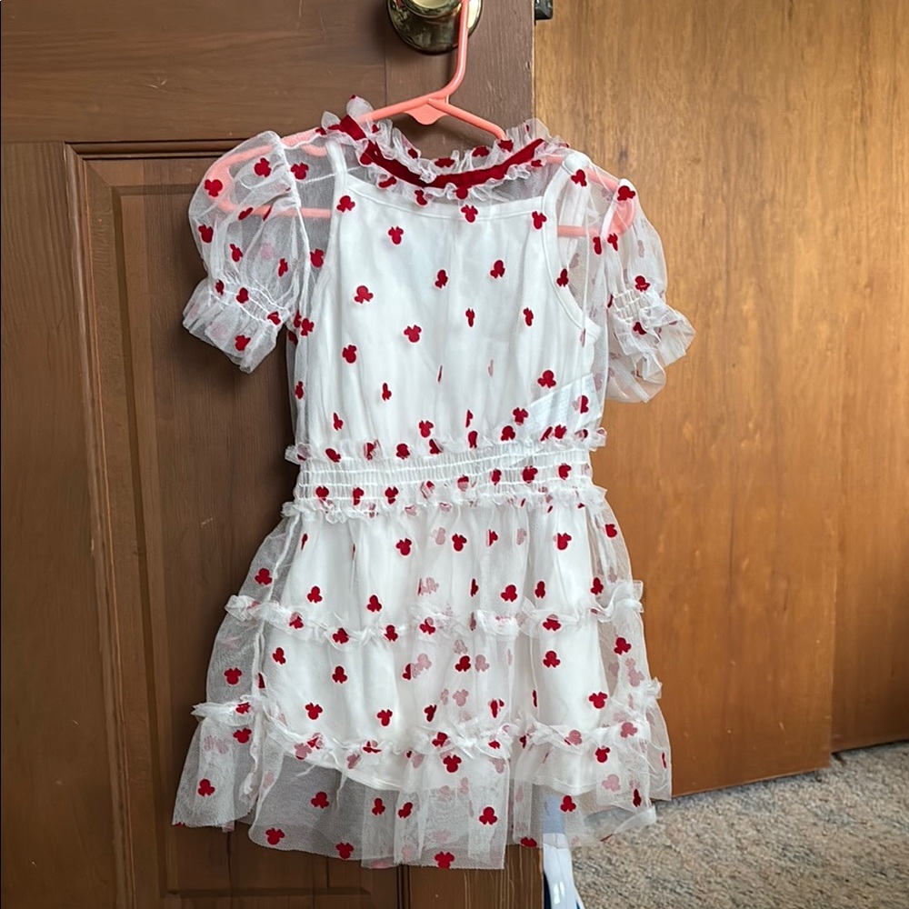 Charming Red Floral Kids Dress